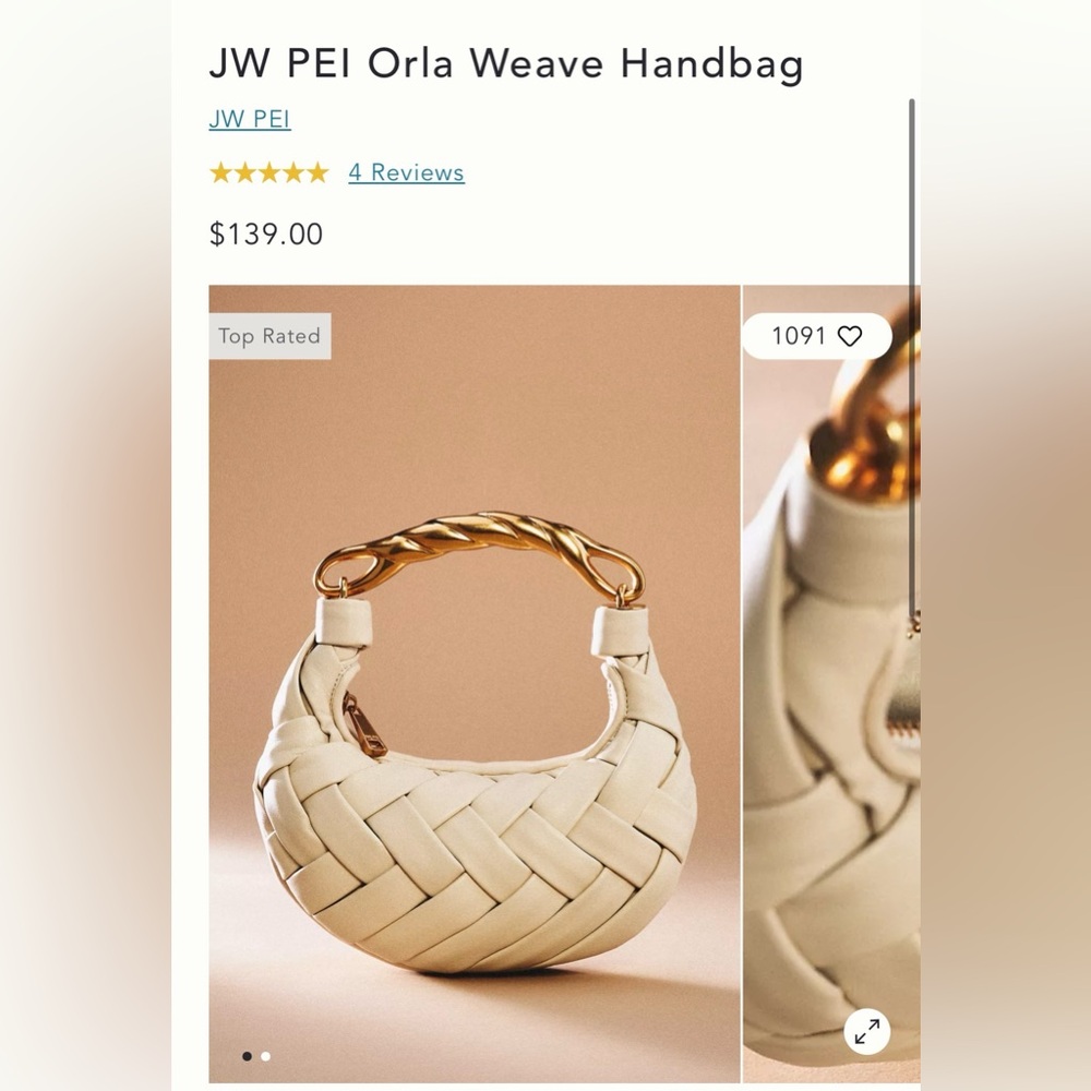 JW PEI Orla Weave Handbag NWT